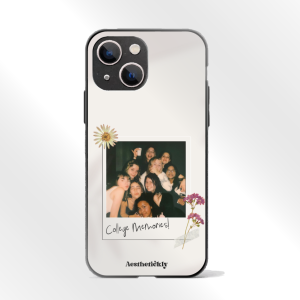 Custom Polaroid Memory iPhone Case Glass Bacl